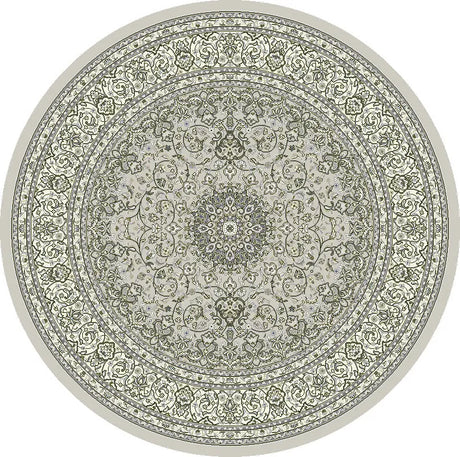 Dynamic Rugs Ancient Garden 57119 Soft Grey / Cream Rugs - Round