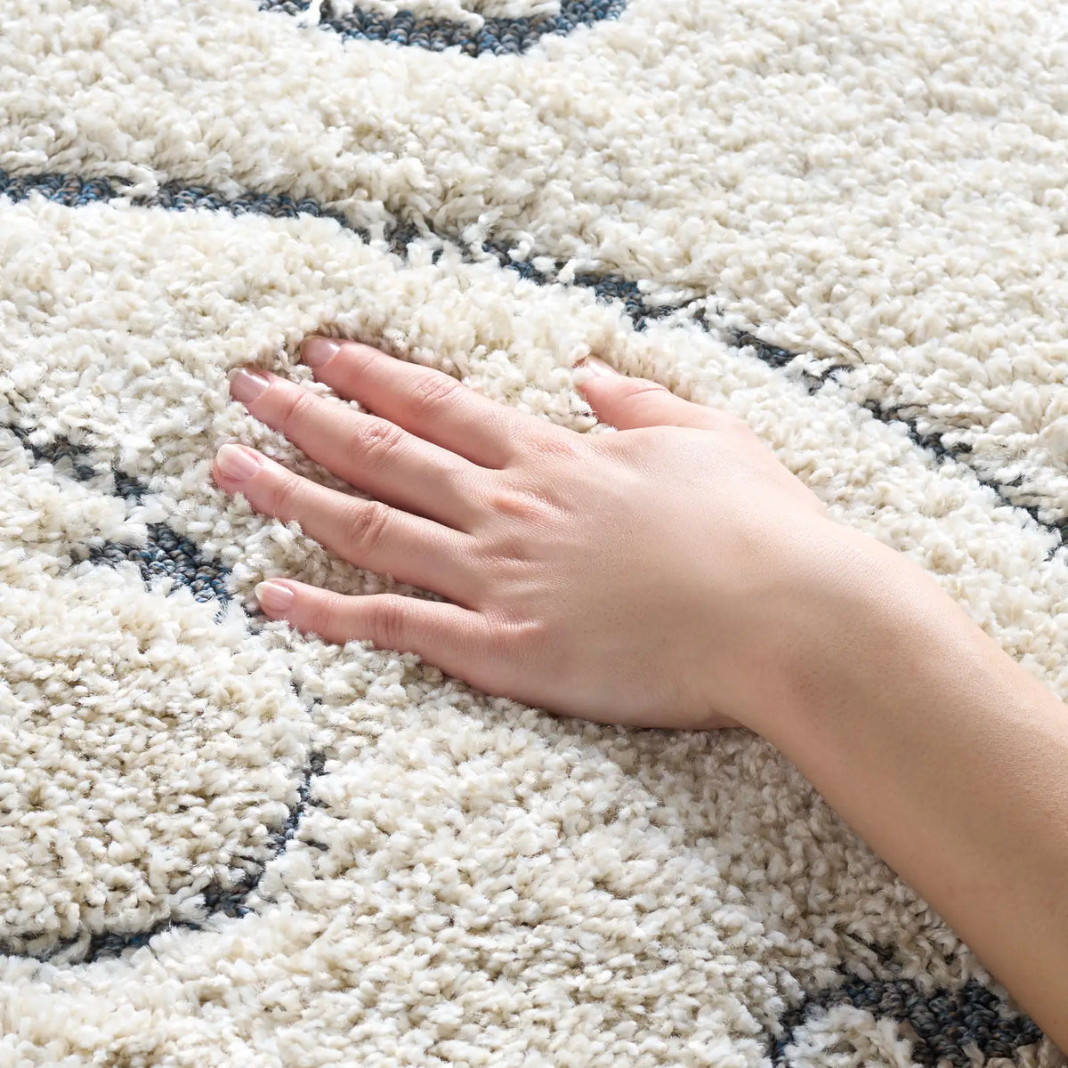Safavieh Florida Shag 3'-3" x 5'-3" Rug in Beige / Blue Grey