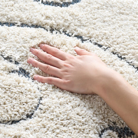 Safavieh Florida Shag 3'-3" x 5'-3" Rug in Beige / Blue Grey