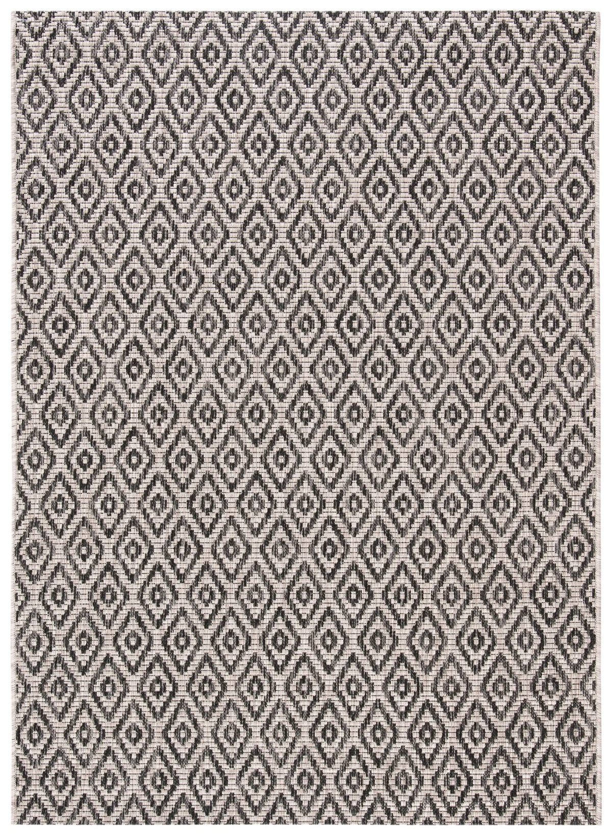 Safavieh Courtyard 4'-0" x 5'-7" Rug in Beige / Black
