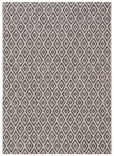 Safavieh Courtyard 4'-0" x 5'-7" Rug in Beige / Black