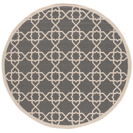 Safavieh Courtyard 6'-7" x 6'-7" Rug in Grey / Beige