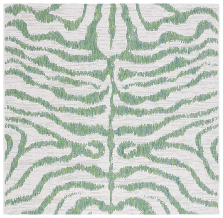 Safavieh Courtyard 6'-7" x 6'-7" Rug in Ivory / Green