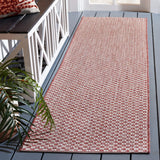 Safavieh Courtyard 2'-3" x 10'-0" Rug in Rust / Light Grey