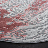 Safavieh Meadow 500 6'-7" x 6'-7" Rug in Grey / Pink
