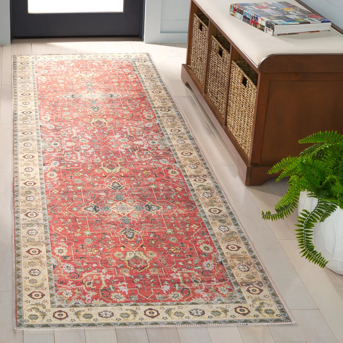 Safavieh Arizona 2'-6" x 8'-0" Rug in Rust / Beige