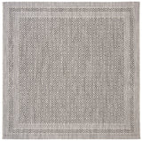 Safavieh Courtyard 6'-7" x 6'-7" Rug in Grey / Black