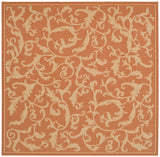 Safavieh Courtyard 7'-10" x 7'-10" Rug in Terracotta / Natural