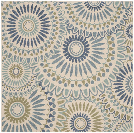 Safavieh Veranda 6'-7" x 6'-7" Rug in Cream / Green