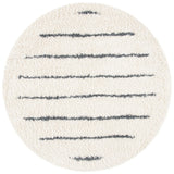 Safavieh Venus Shag 600 5'-3" x 5'-3" Rug in Ivory / Dark Grey