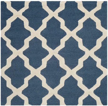 Safavieh Cambridge 4'-0" x 4'-0" Rug in Navy Blue / Ivory