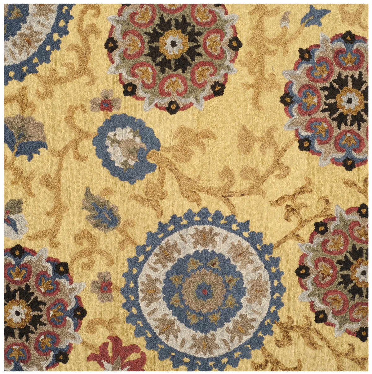 Safavieh Blossom 6'-0" x 6'-0" Rug in Gold / Multi