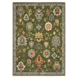Oriental Weavers Sphinx LUCCA 2863E Green Floral Rugs - main flat