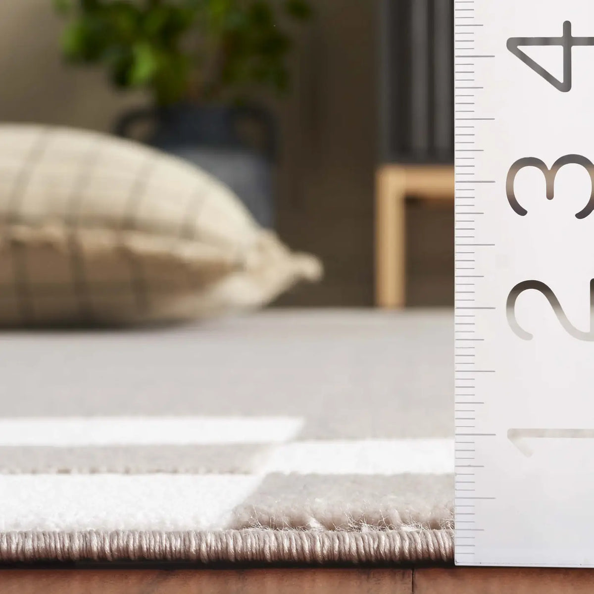 Safavieh Groove 4'-0" x 6'-0" Rug in Beige / Ivory