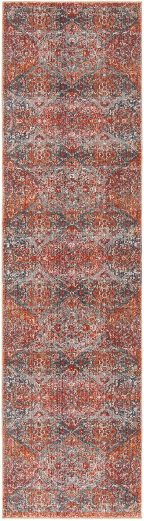 Safavieh Vintage Persian 2'-2" x 12'-0" Rug in Aqua / Orange