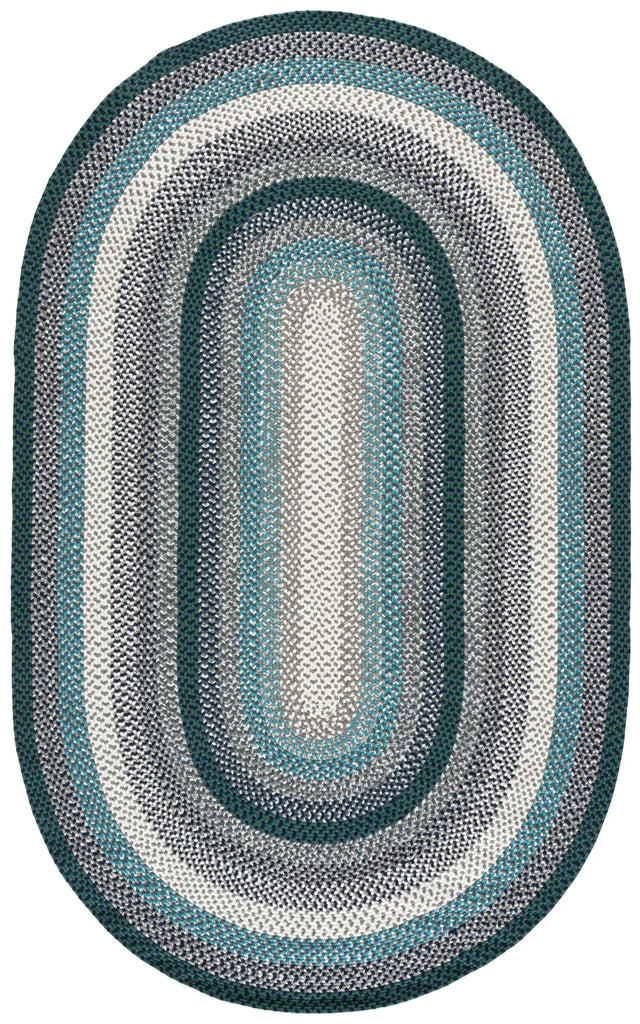 Safavieh Braided 5'-0" x 8'-0" Rug in Teal / Multi