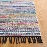 Safavieh Rag Rug 4'-0" x 6'-0" Rug in Black / Pink