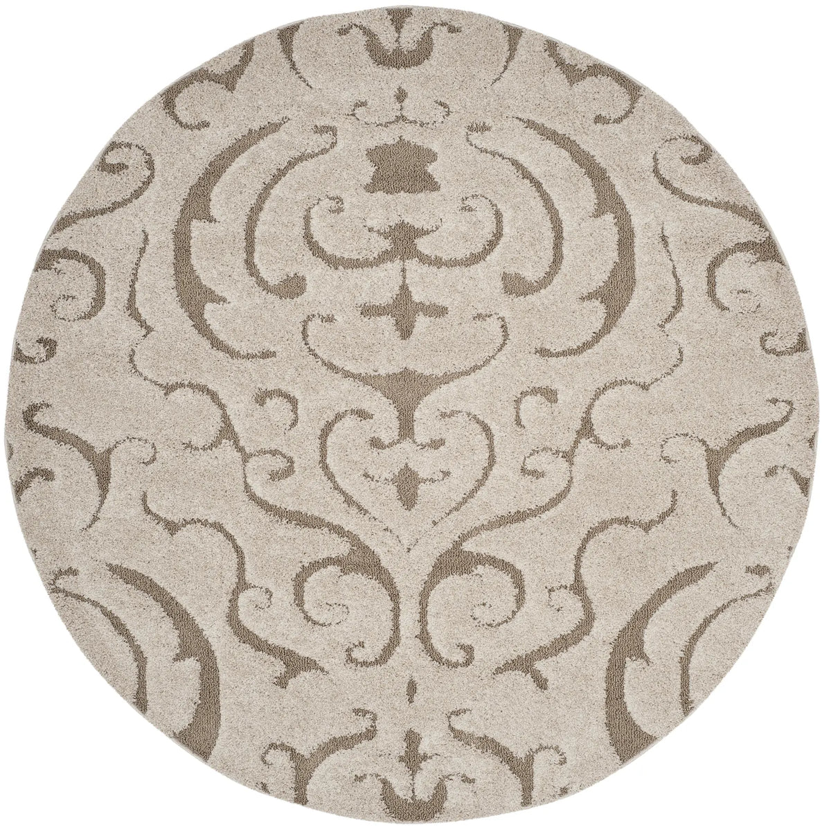 Safavieh Florida Shag 6'-7" x 6'-7" Rug in Cream / Beige