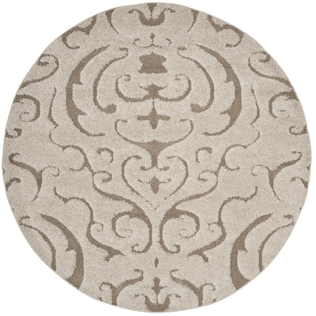 Safavieh Florida Shag 6'-7" x 6'-7" Rug in Cream / Beige