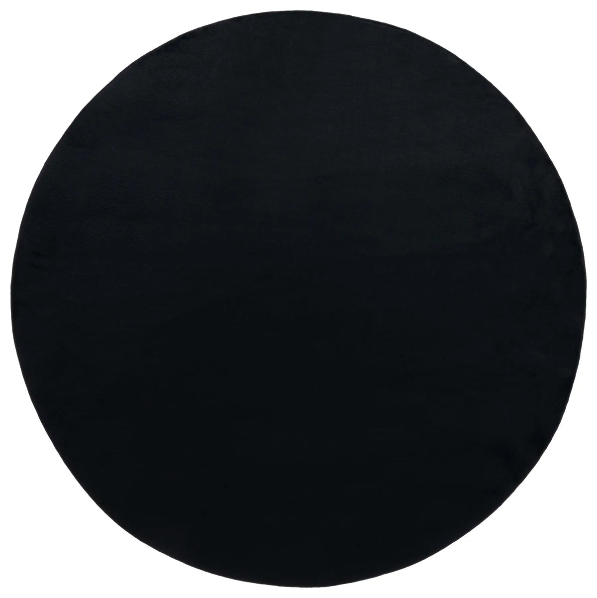 Safavieh Faux Rabbit Fur 6'-0" x 6'-0" Rug in Black
