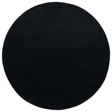 Safavieh Faux Rabbit Fur 6'-0" x 6'-0" Rug in Black