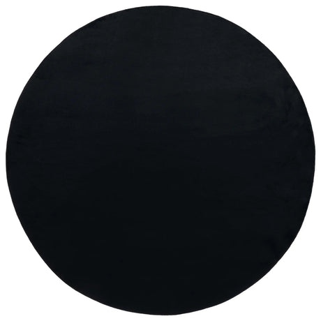 Safavieh Faux Rabbit Fur 6'-0" x 6'-0" Rug in Black