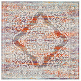 Safavieh Madison 900 6'-7" x 6'-7" Rug in Light Grey / Rust