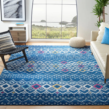 Safavieh Amsterdam 10'-0" x 14'-0" Rug in Navy / Turquoise