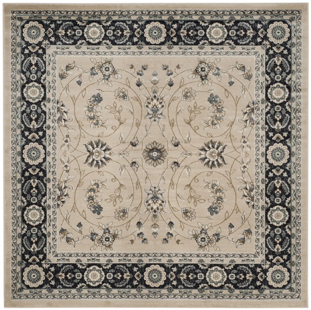 Safavieh Lyndhurst 7'-0" x 7'-0" Rug in Light Beige / Anthracite