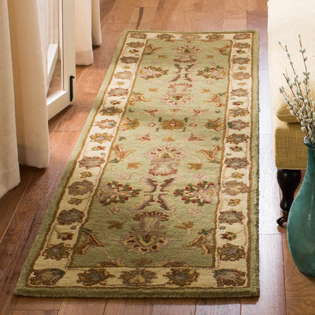 Safavieh Heritage 2'-3" x 10'-0" Rug in Green / Gold