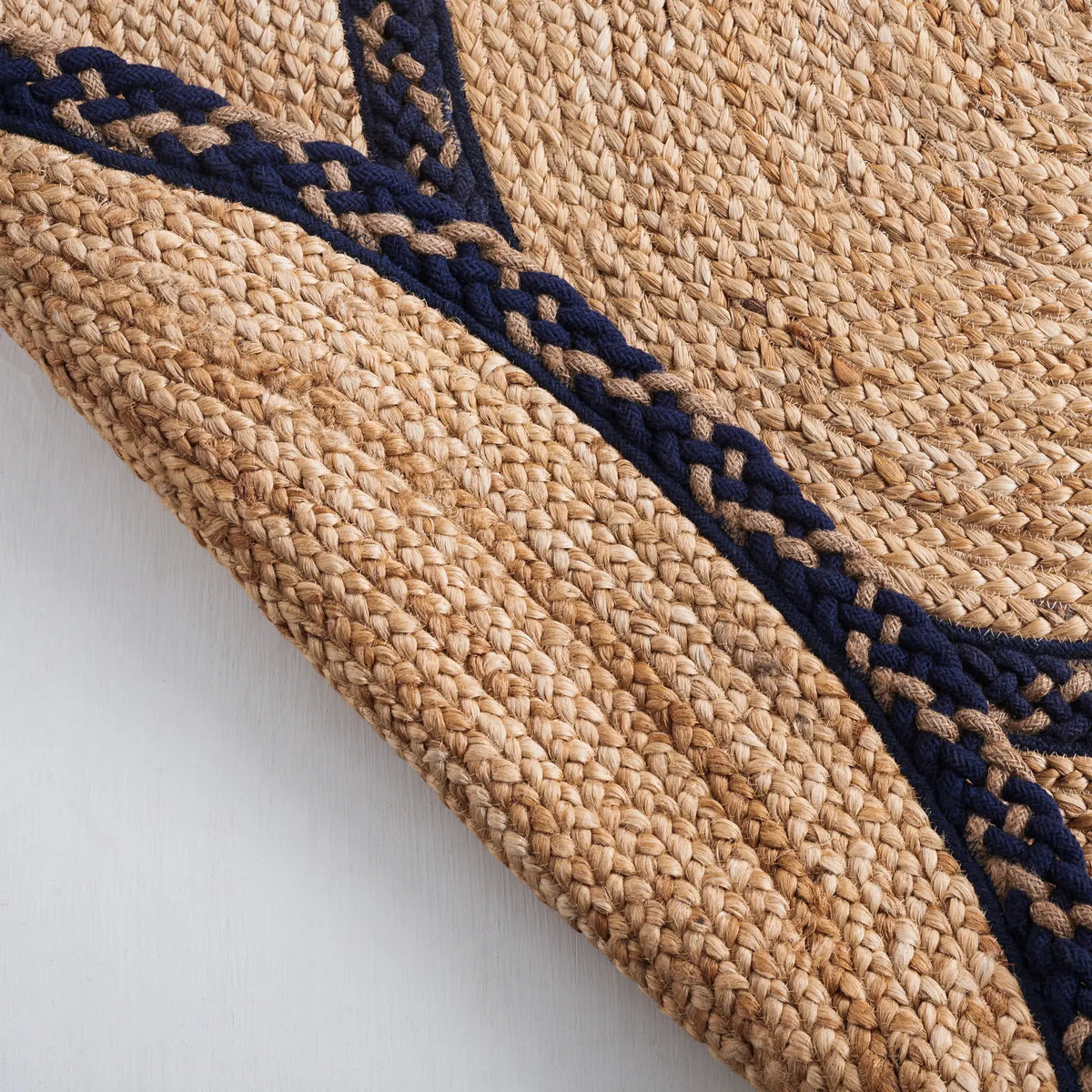 Safavieh Natural Fiber 5'-0" x 8'-0" Rug in Natural / Navy