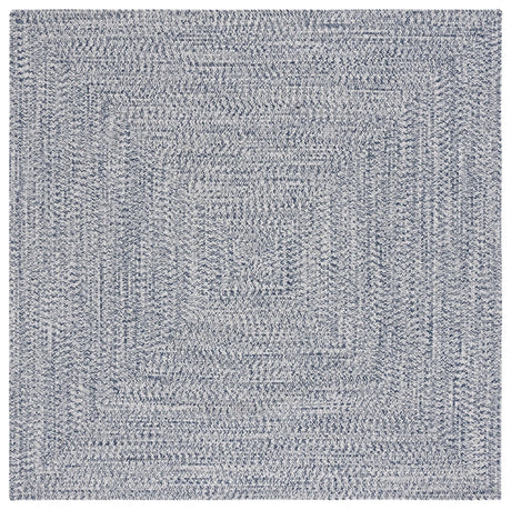 Safavieh Braided 5'-0" x 5'-0" Rug in Dark Blue / Ivory