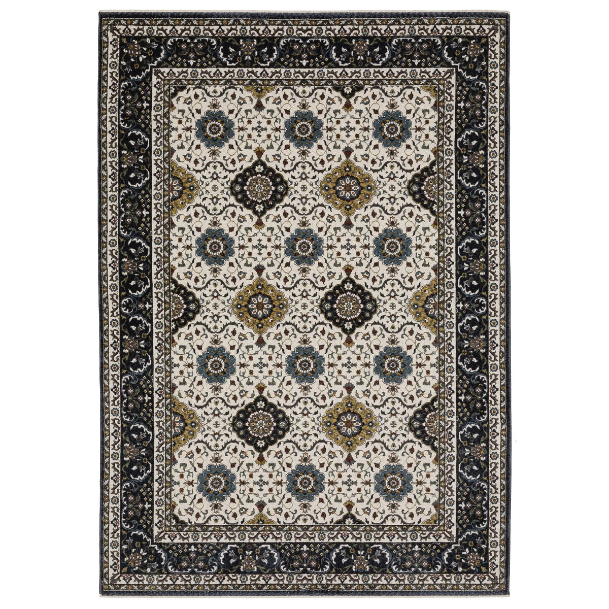 Oriental Weavers Sphinx Vivian VI04D Navy Rugs - main flat