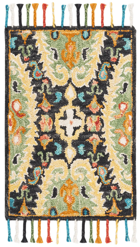 Safavieh Blossom 2'-0" x 3'-0" Rug in Charcoal / Gold