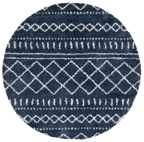 Safavieh Arizona Shag 5'-1" x 5'-1" Rug in Slate Blue / Ivory