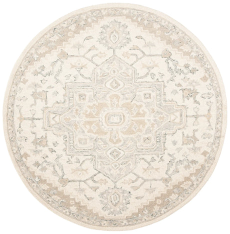 Safavieh Micro-Loop 5'-0" x 5'-0" Rug in Ivory / Beige