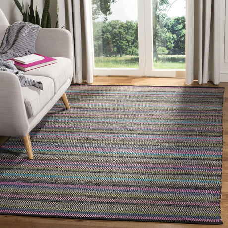 Safavieh Striped Kilim 5'-0" x 8'-0" Rug in Grey / Multi