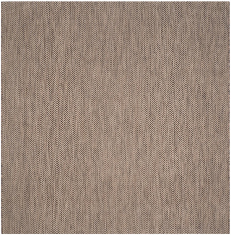 Safavieh Courtyard 6'-7" x 6'-7" Rug in Brown / Beige