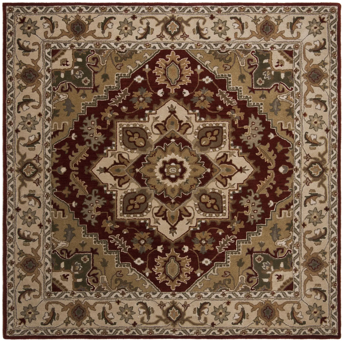 Safavieh Royalty 7'-0" x 7'-0" Rug in Red / Beige