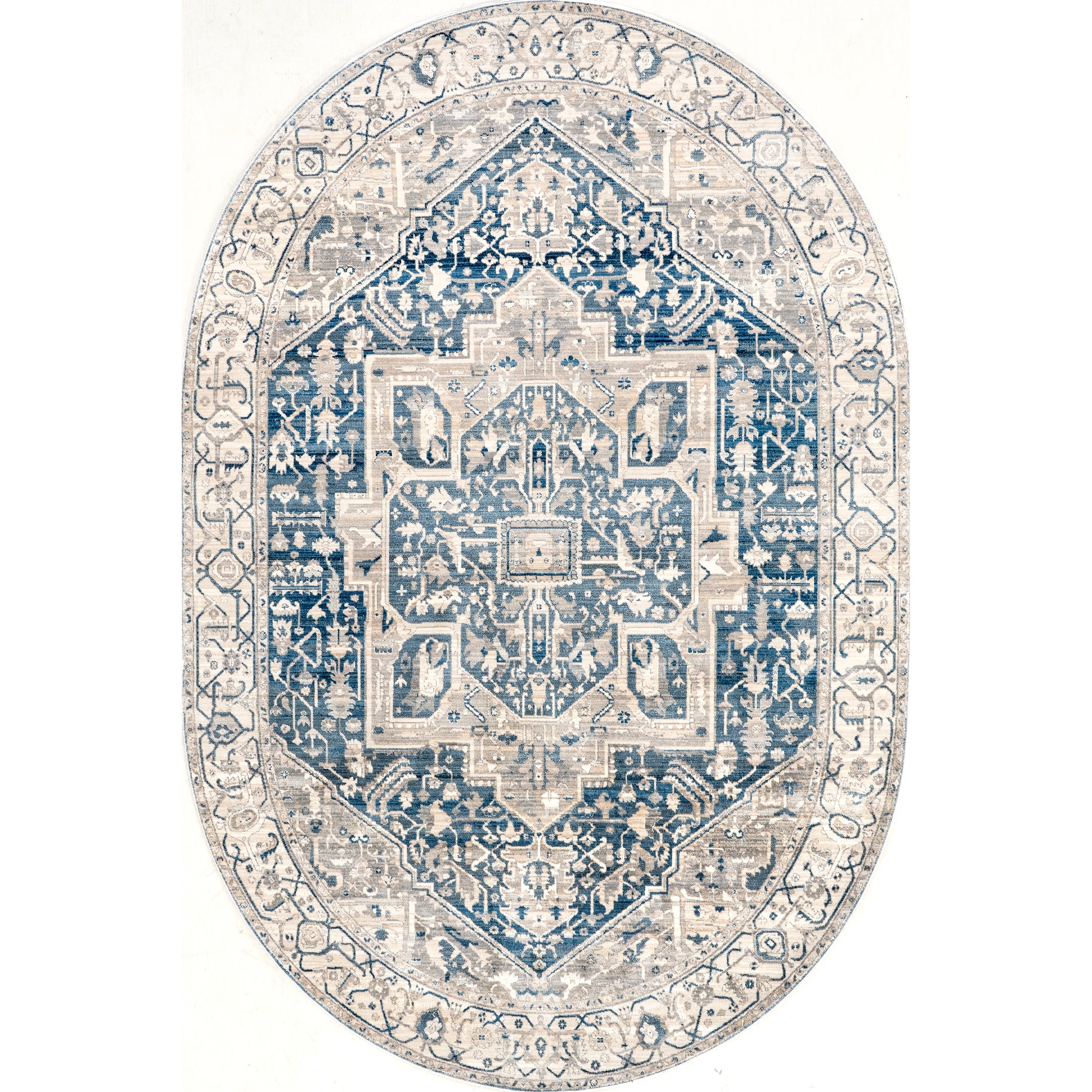 Nuloom Harriet Vintage Medallion Khmc04F Gray Area Rug