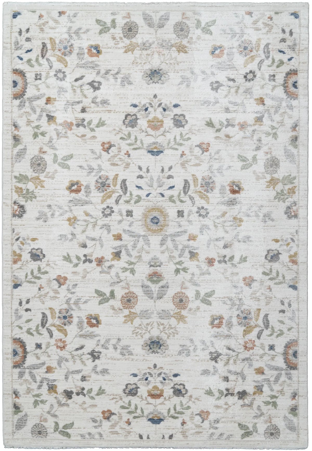 Dynamic Rugs Botanica 13359 Power Loomed Contemporary Ivory/Multi Rug - Rectangular