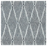 Safavieh Micro-Loop 5'-0" x 5'-0" Rug in Light Blue / Charcoal