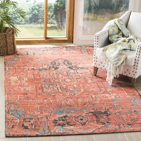 Safavieh Saffron 4'-0" x 6'-0" Rug in Rust / Blue