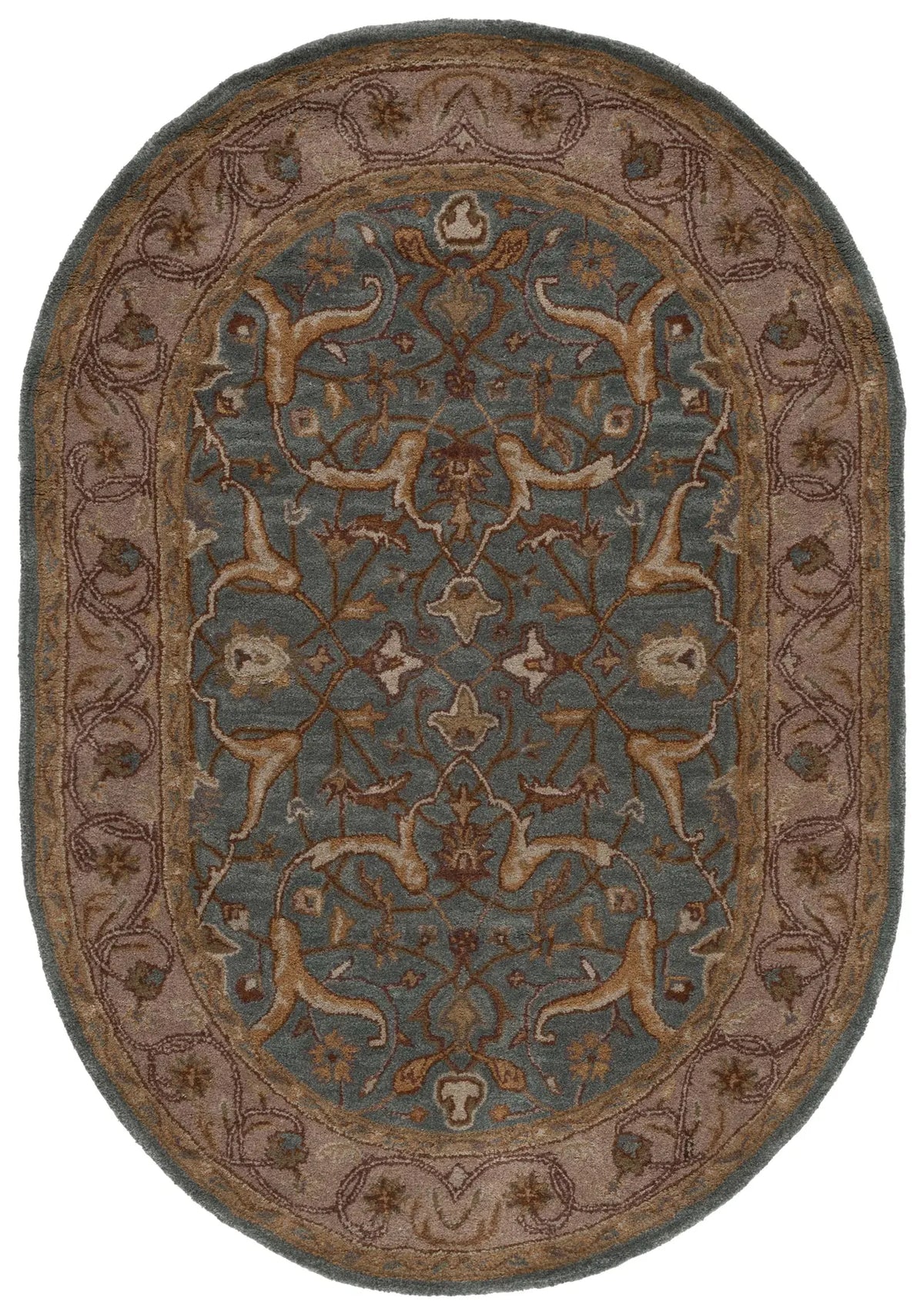 Safavieh Heritage 4'-6" x 6'-6" Rug in Blue / Beige