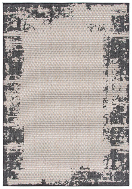 Safavieh Beach House 4'-0" x 6'-0" Rug in Black / Beige