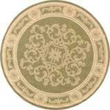 Safavieh Courtyard 5'-3" x 5'-3" Rug in Olive / Natural
