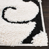 Safavieh Florida Shag 4'-0" x 6'-0" Rug in Ivory / Black