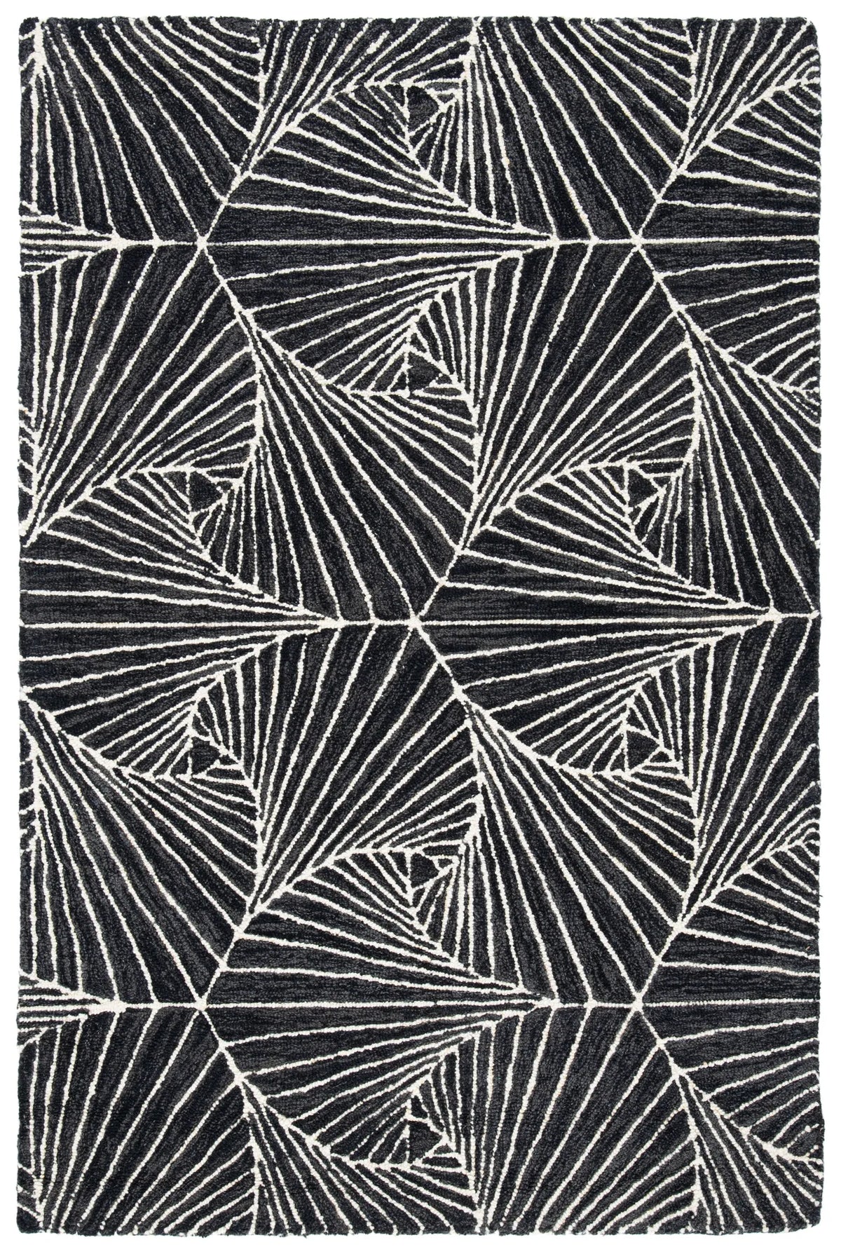 Safavieh Micro-Loop 3'-0" x 5'-0" Rug in Charcoal / Ivory