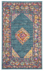 Safavieh Madison 3'-0" x 5'-0" Rug in Light Blue / Orange