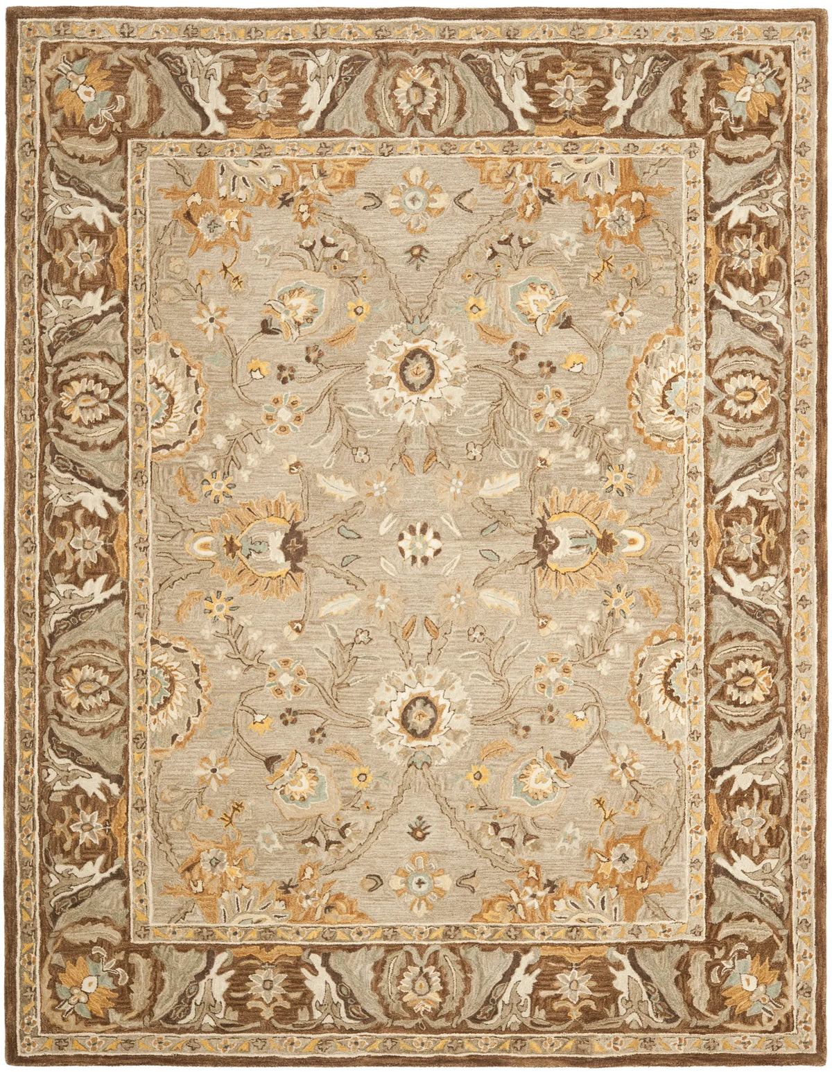 Safavieh Anatolia 9'-6" x 13'-6" Rug in Dark Grey / Brown